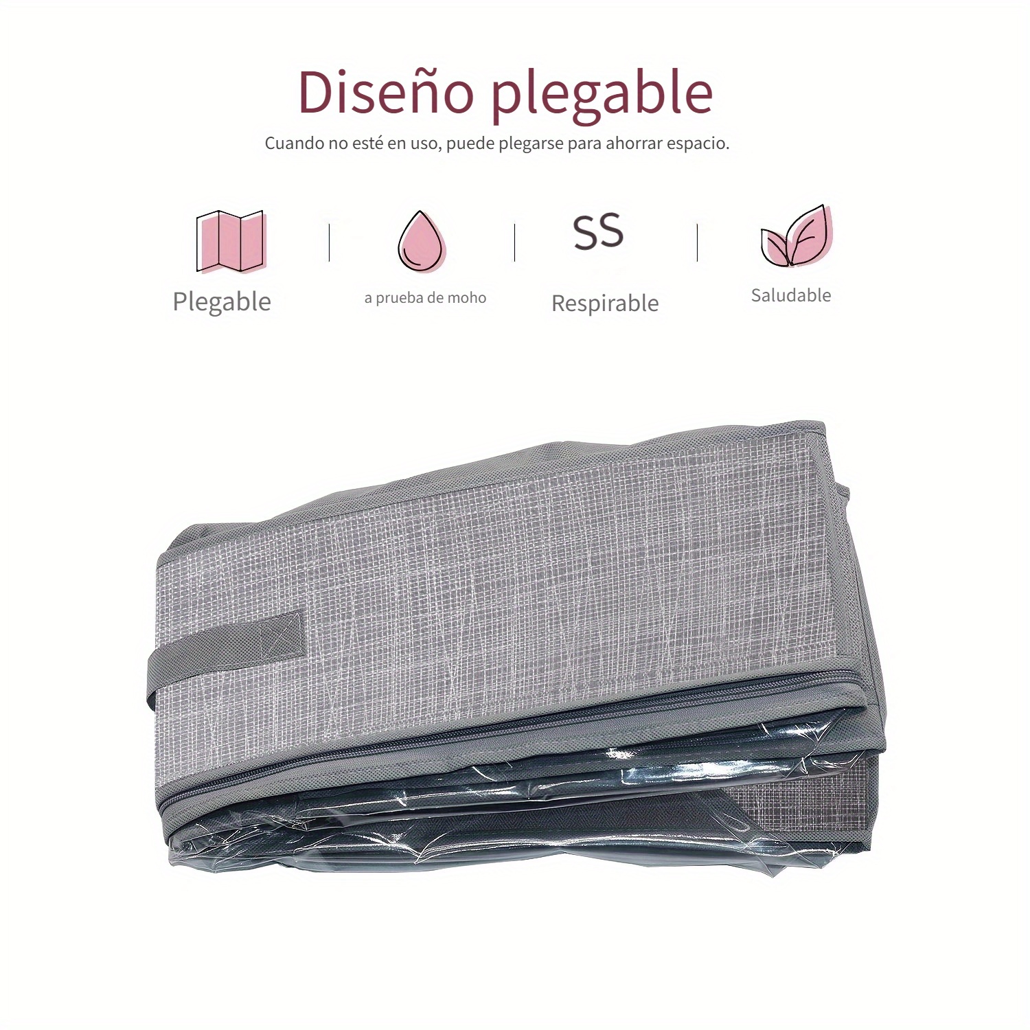 Cynamus Almacenaje Bajo Cama, Organizador Zapatos Debajo, Zapatero Bajo Cama,  Bolsa de Almacenamiento Ropa Debajo de la Cama con Ventana Transparente y  Asas, Plegable,Gris : : Hogar y cocina