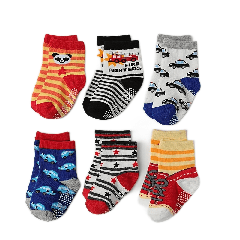 Pack de 6 calcetines tobilleros unisex para niños