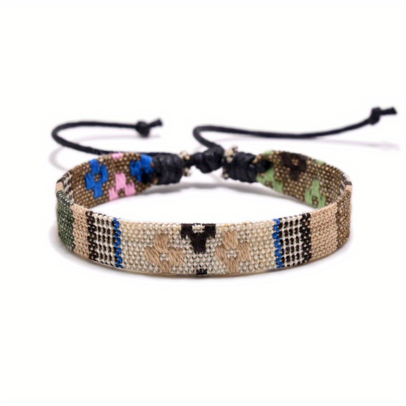 Boho Woven Bracelet Adjustable Beach Accessory