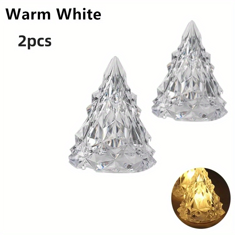 Acrylic Christmas Tree Colorful Night Light Glowing - Temu