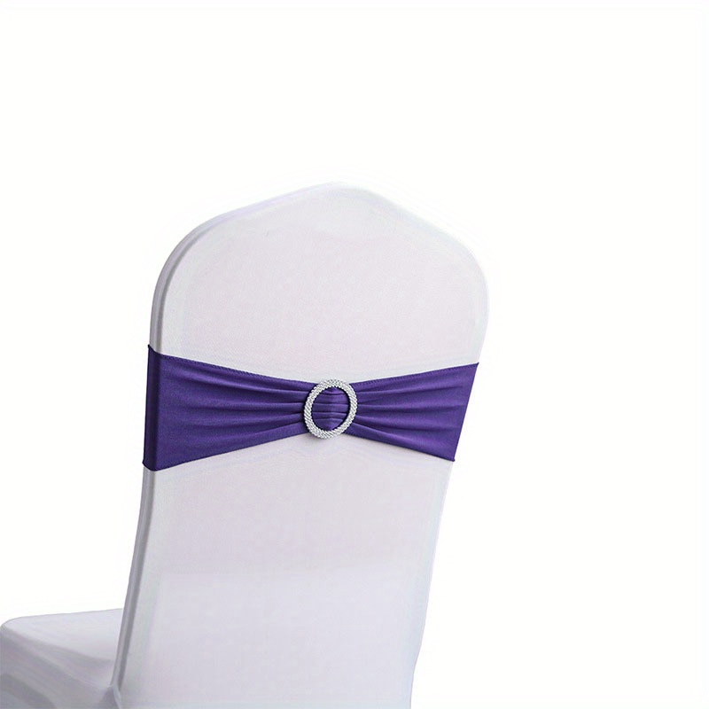 Universal Stretch Chair Sashes Buckle Slider Weddings - Temu