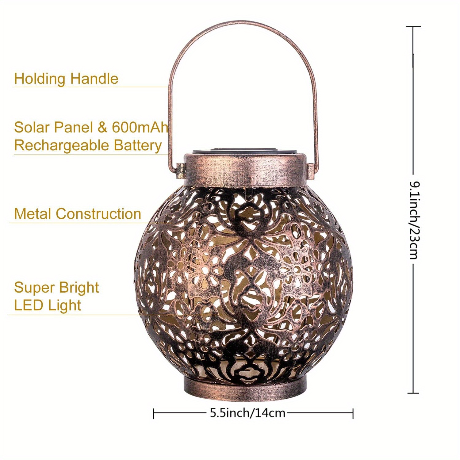 Metal Hanging LED Lantern