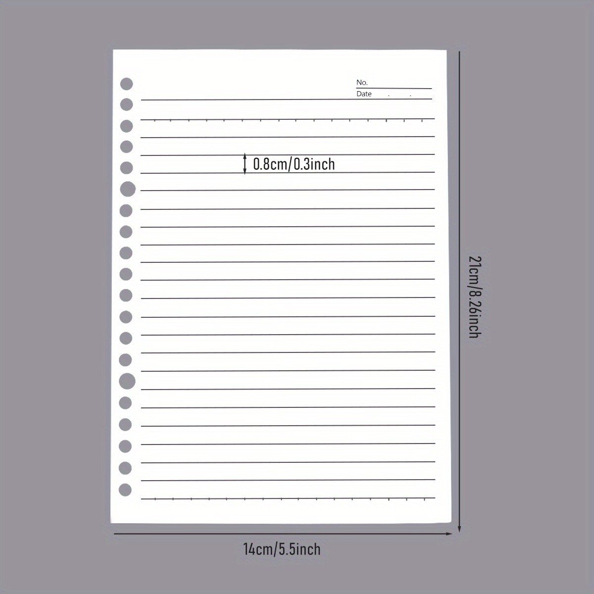 B5/a5 Loose leaf Notebook: Detachable Refill Horizontal Line - Temu
