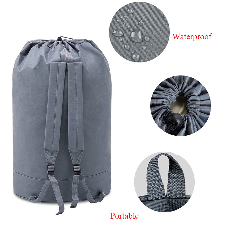 Large Capacity Laundry Bag, Heavy Duty Polyester Washing Backpack, With 2  Adjustable Shoulder Straps, Dirty Clothes Storage Bag, Suitable For School  Camping And Outdoor Activities - Temu