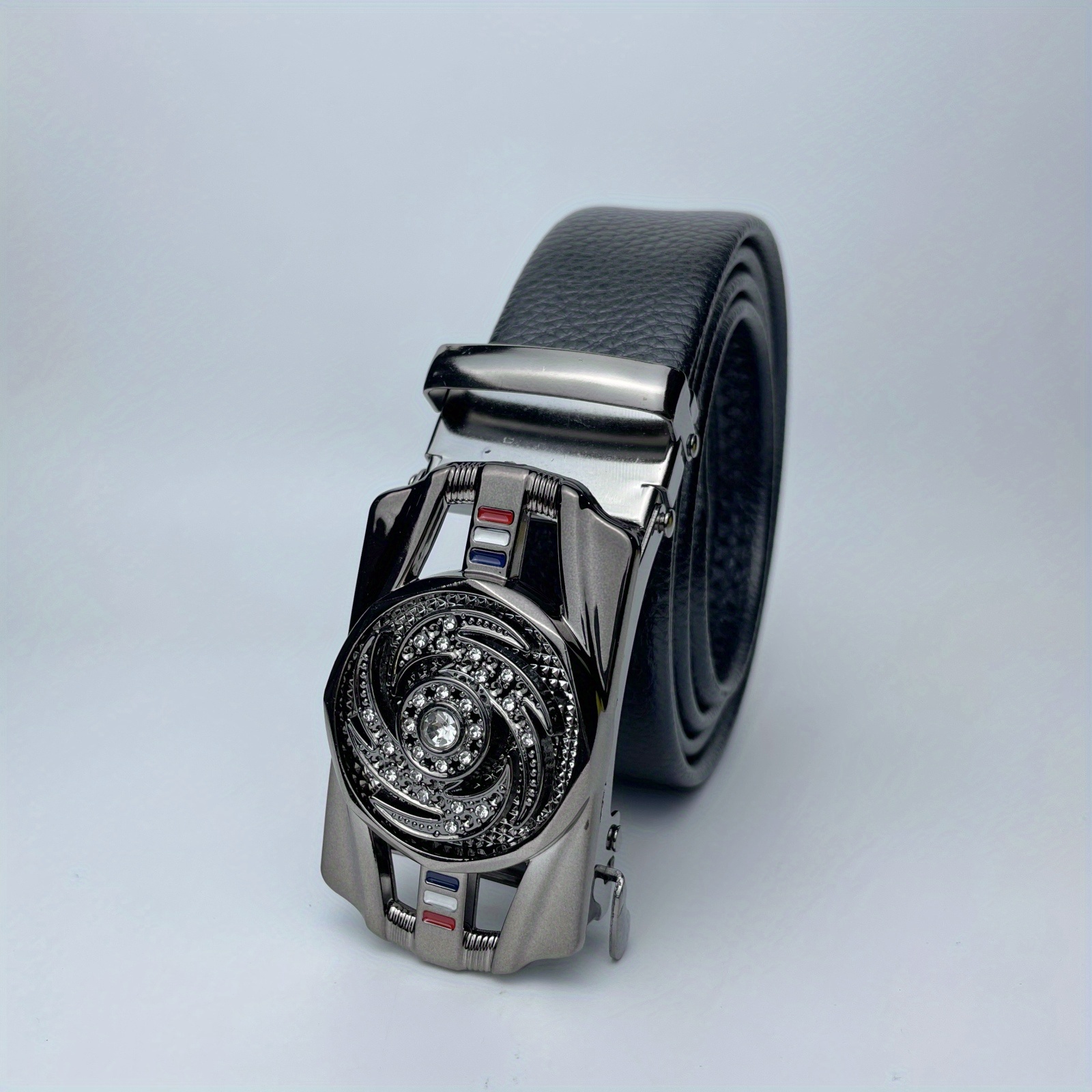 Men's Fashion Trend Turning Good Luck Black Automatic Belt - Temu