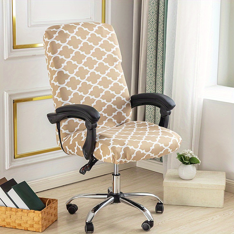 WOMACO Funda para silla de oficina, de jacquard para silla de oficina,  repelente al agua, fundas universales para silla de jefe, estilo moderno y