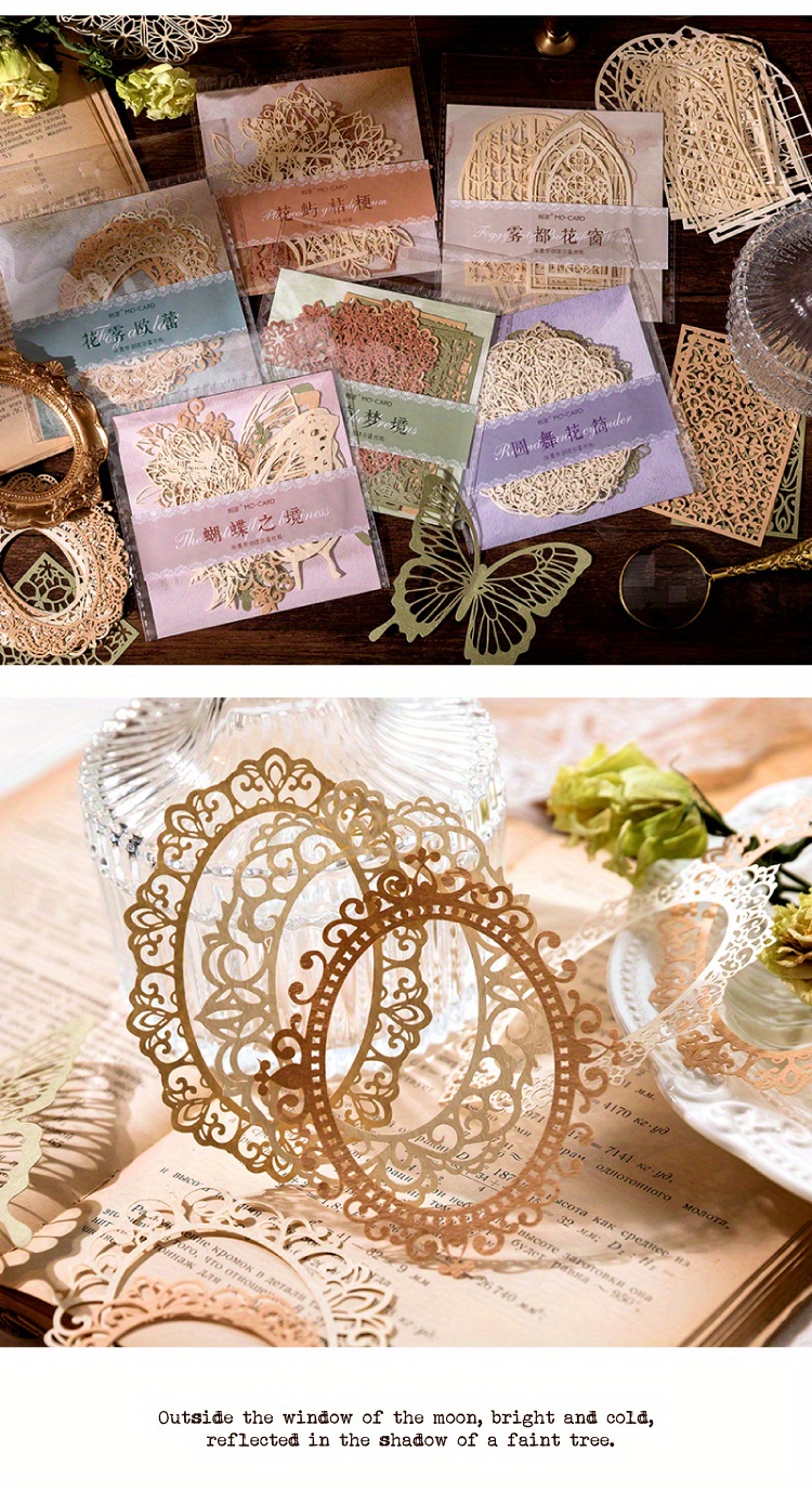 Hollow Lace Paper Lace Love Song Series Light Retro Hand Temu