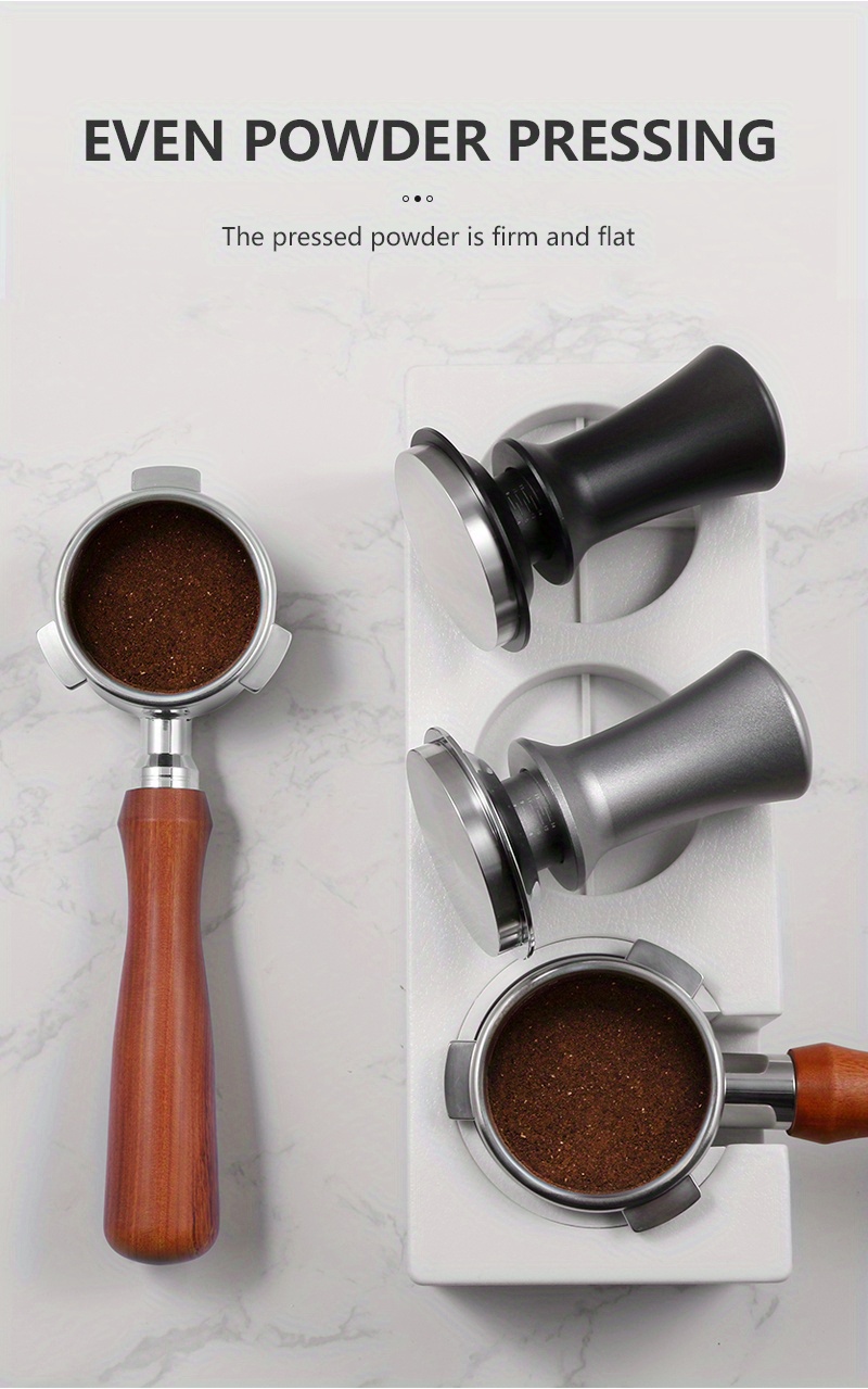 51 53 58mm calibrated espresso tamper coffee tamper with spring   tamper with flat stainless   details 2