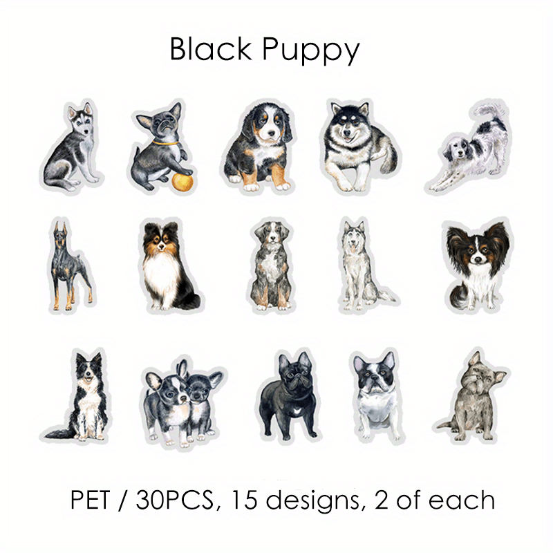 Cute Dog Animal Stickers Pack resin Transparent Water Bottle - Temu