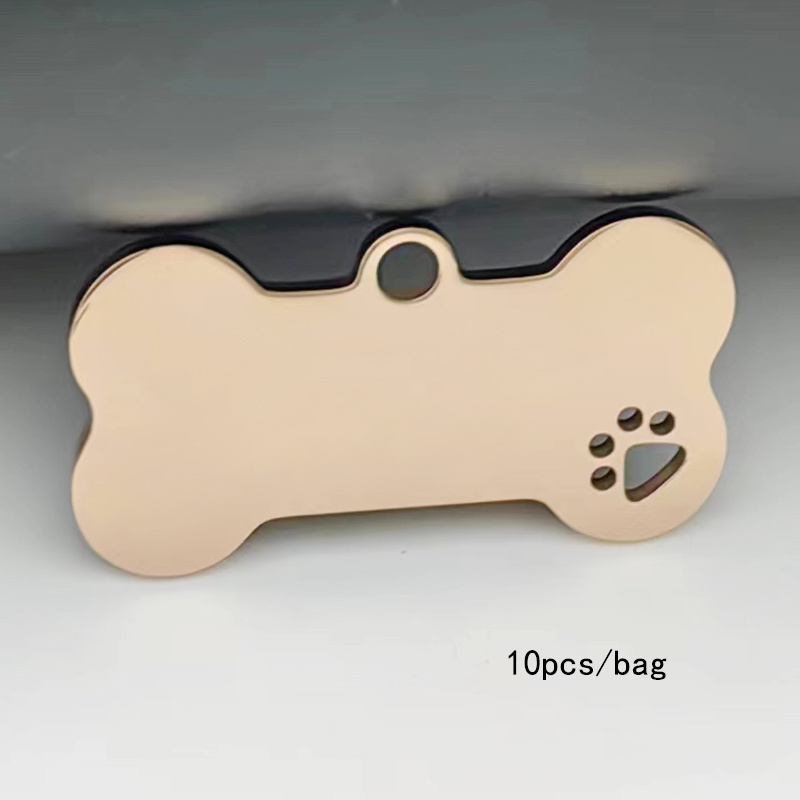 Pawzee Bone Stainless Steel Dog Tags, Pet ID Tags
