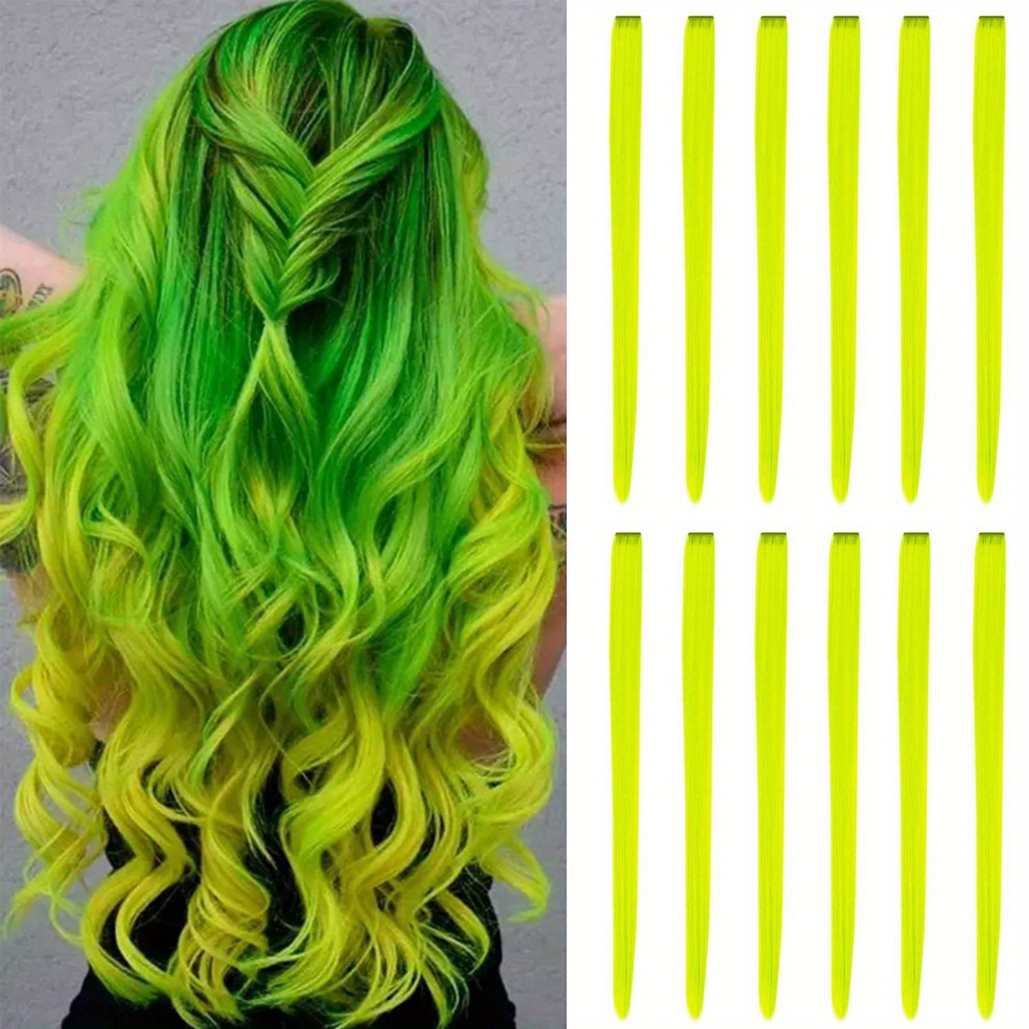 12 Pcs Y2K Hair Extension Clip In Hair Extensions 55 88 Cm
