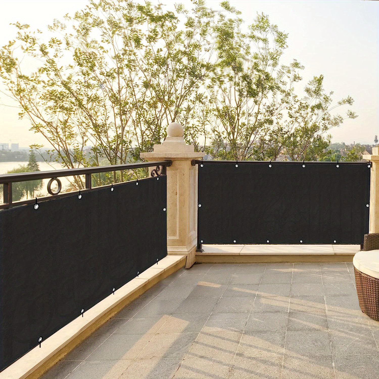 Balcony Privacy Screen Suitable Deck Pool Fence Temu