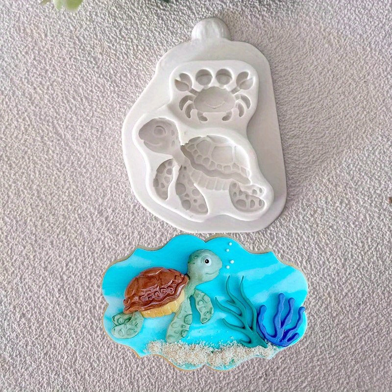 Image of Silicone Molds For Ocean-themed Mermaids, , Turtles, , And Fish, Baking Tools For Fondant Cake Decoration, Kitchen Baking Additions, And Home Kitchen Supplies