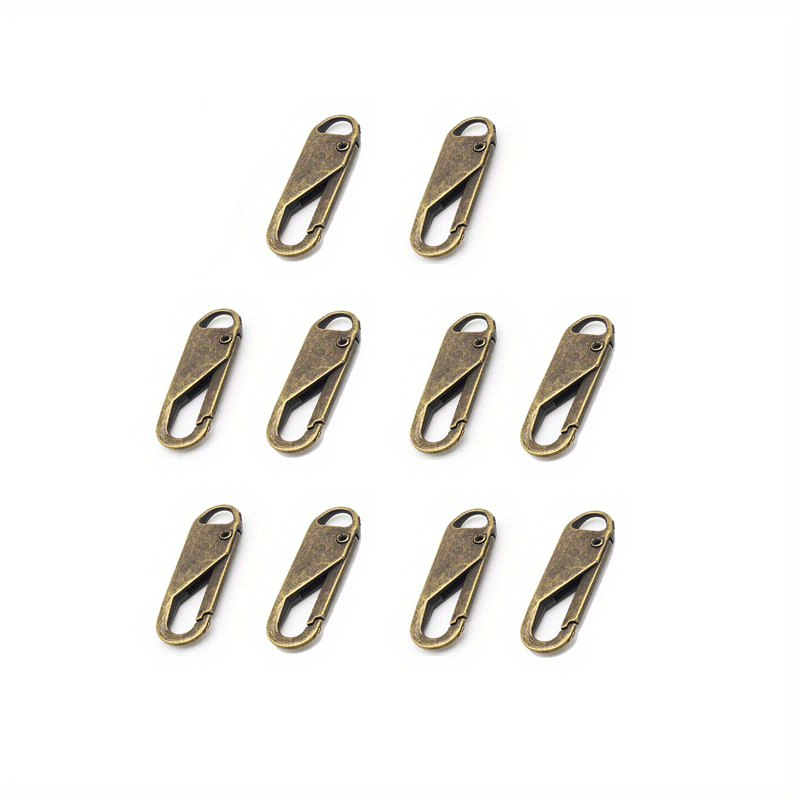 Zipper Pull Tab, Easy to Replace DIY Zipper Pull Multi Purpose for  Clothing(Bronze)