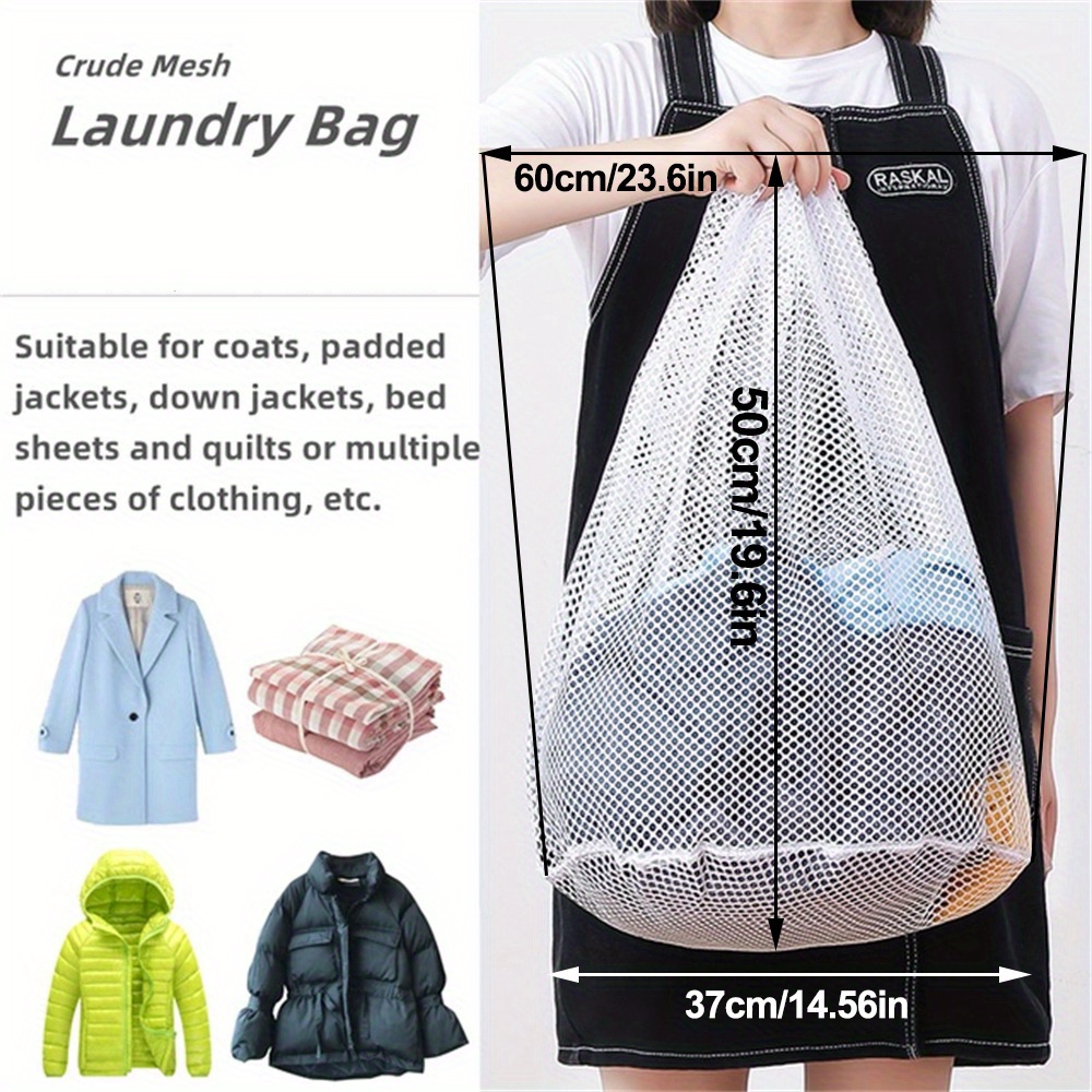 4 sacs à linge en maille, sac de lavage en machine, 4 tailles  réutilisables, sac à linge épais avec cordon de serrage pour vêtements,  soutien-gorge, chaussettes, literie, jouets en peluche, XL 