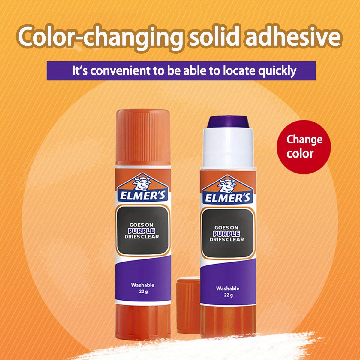 Elmer's Color changing Glue Stick: High Viscosity Solid Glue - Temu