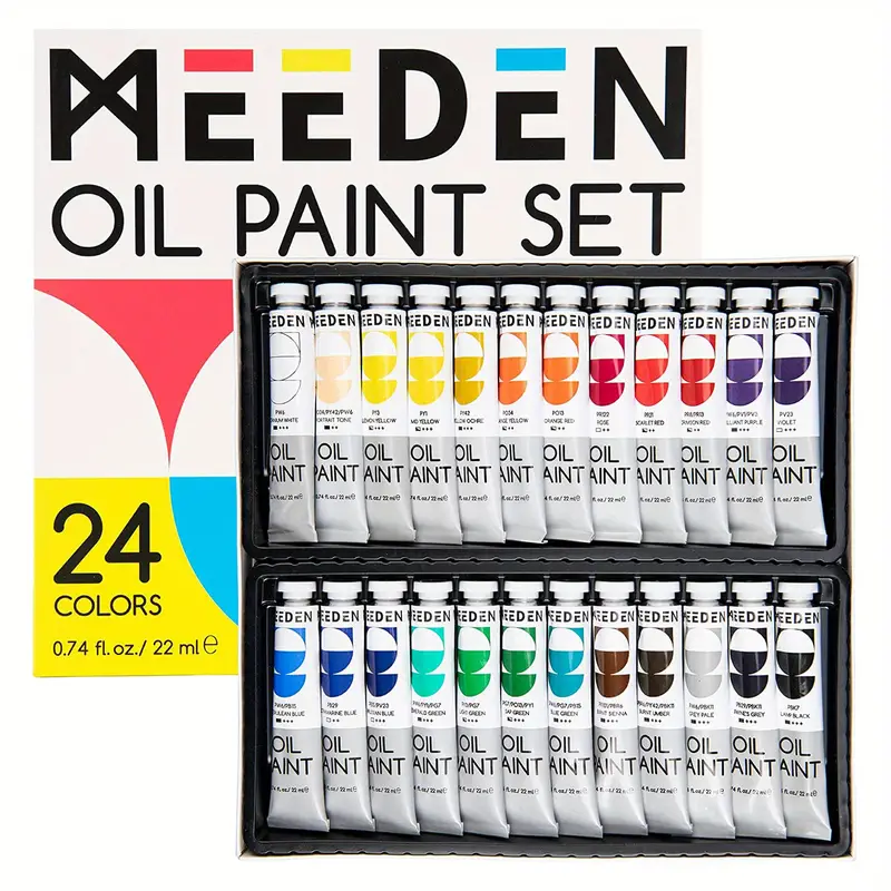 Meeden Oil Paint Set 24 Colors X Tubes Non toxic Oil Based - Temu