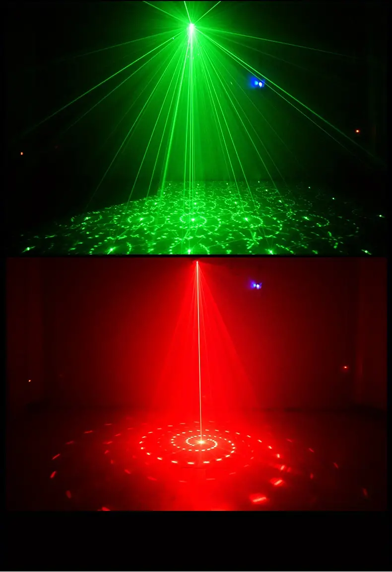 laser stage lighting effect laser projector party dj disco light usb portable multiple effects and northern lights suitable for indoor and outdoor party birthday festival halloween christmas home light show details 4