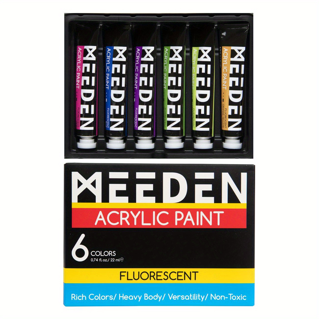 Acrylic Paints Set - 24 Colors Art Painting Kit Supplies for Wood