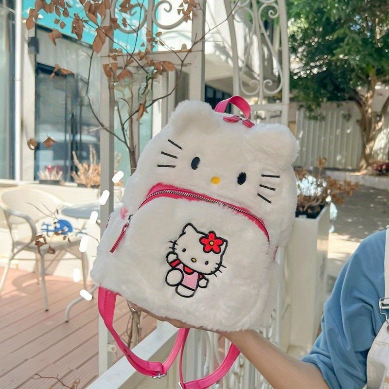 Kawaii Sanrio Crossbody Hello Kitty Plush Bag Mini Kuromi Shoulder  Messenger Bag Plushies Cinnamoroll Backpack Storage Gift Girl