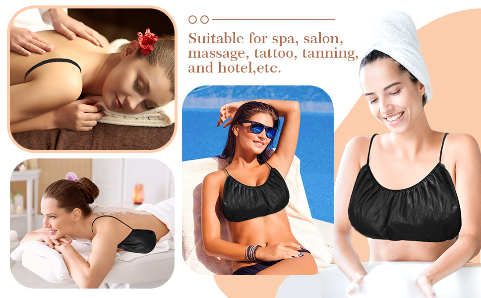 10Pcs Disposable Bra Non-Woven SPA Beauty Salon Massage Women Underwear  Tube TJ0