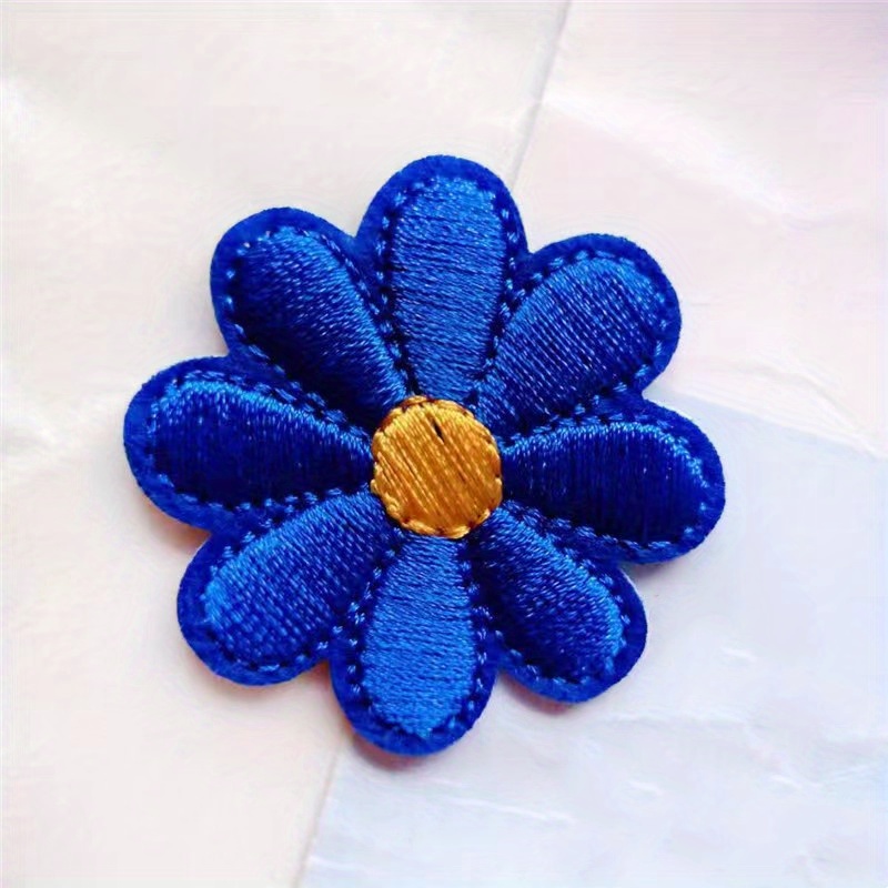 Cute Small Flower Patches Iron On Applique Bags Decals Dress Clothes  Patches Decorative Embroidery Stickers Iron On Patches Sewing Patch  Applique 3 