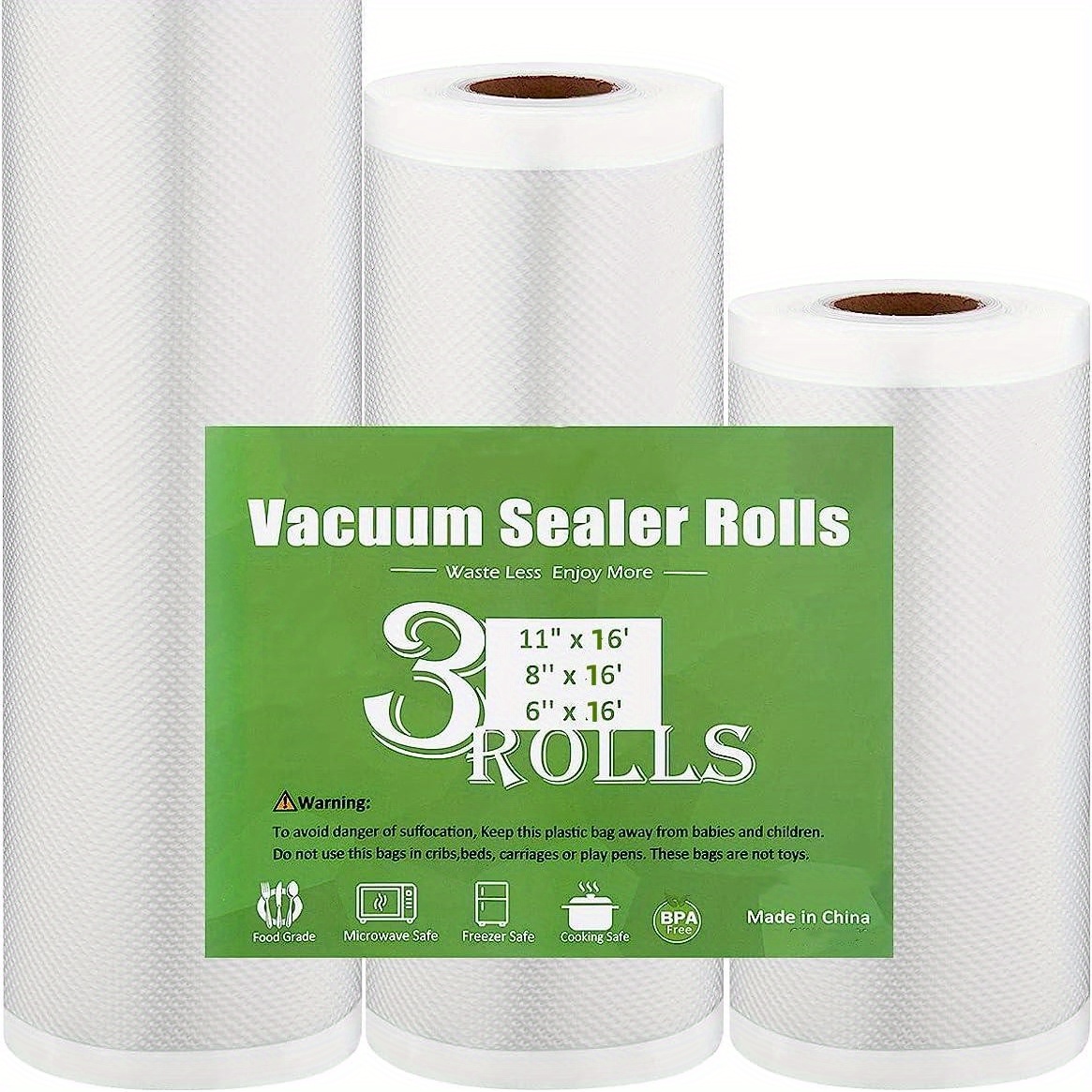 Foodsaver BPA-Free 11 X 16' Vacuum Seal Roll, 3 Pack & Reviews