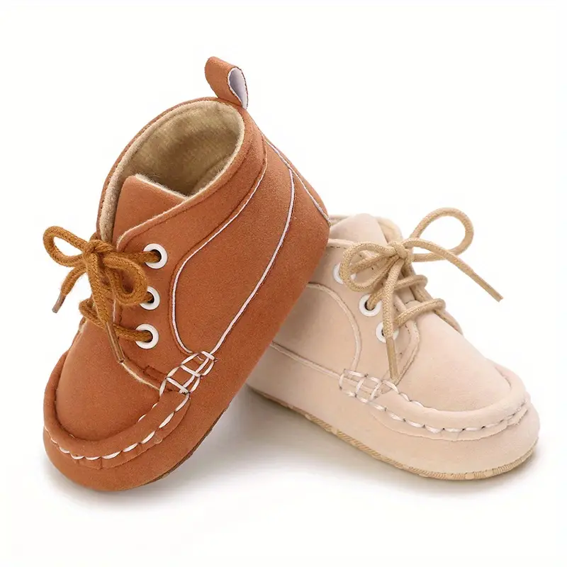 casual comfortable lace up sneakers for baby girls lightweight non slip walking shoes for indoor outdoor autumn and winter details 1