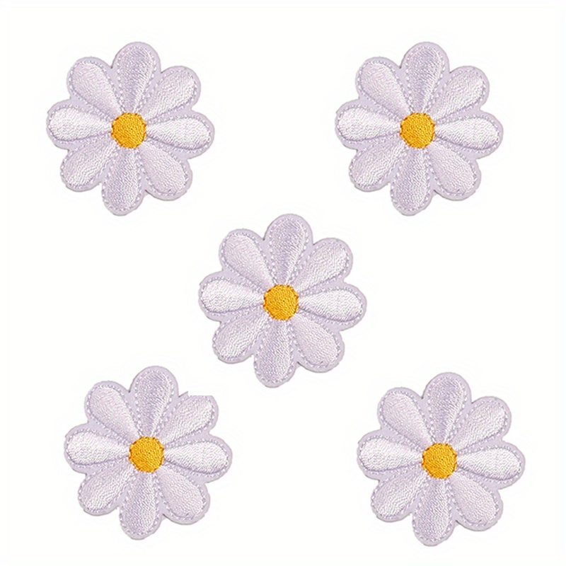 Sunflower Daisy Flower Patches Sew/iron On Embroidered - Temu