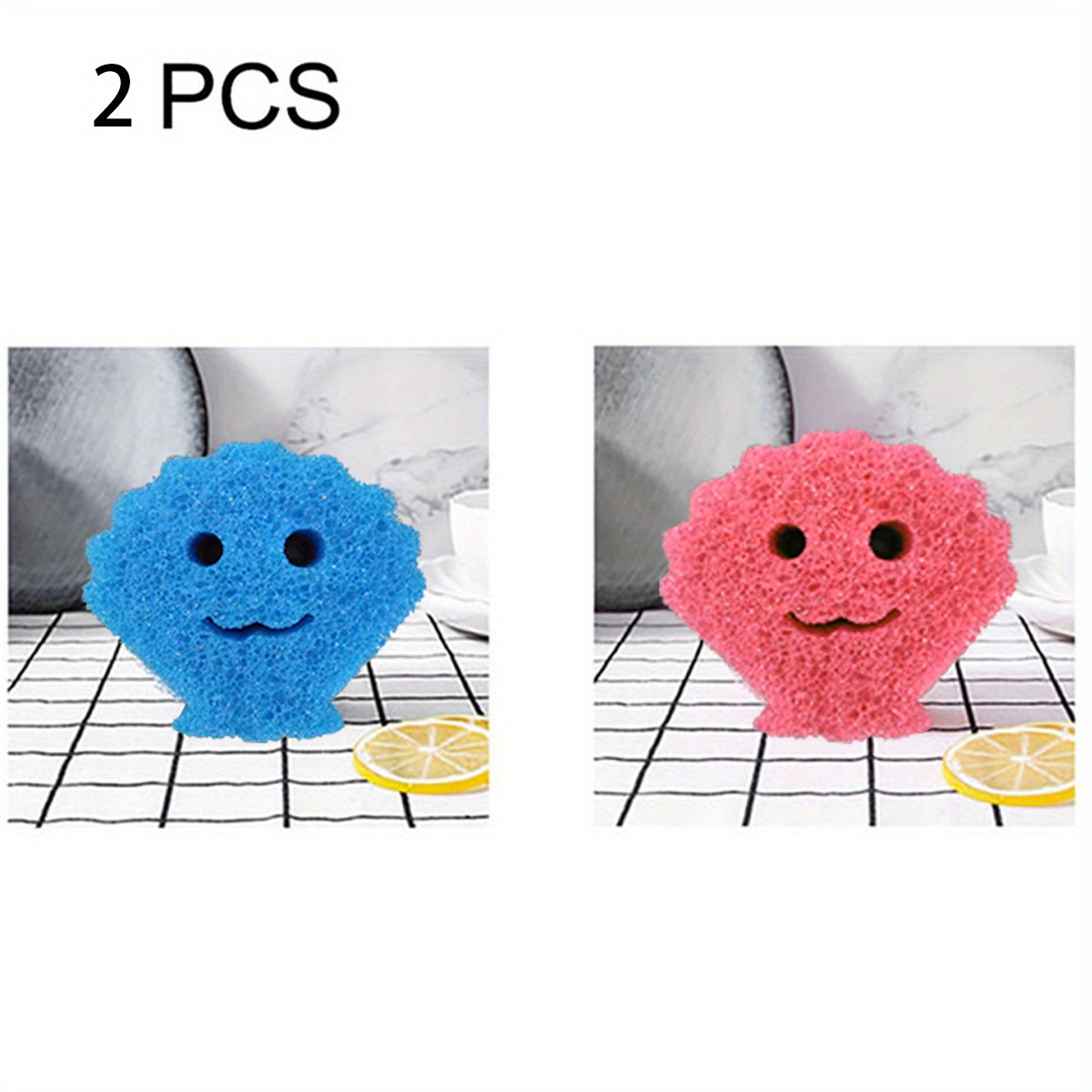 Creative Happy Face Magic Cleaning Brush,sponge Like Loofah Sponge For  Keyboard Cleaning And Dishwashing Cotton Scratch Free - Temu