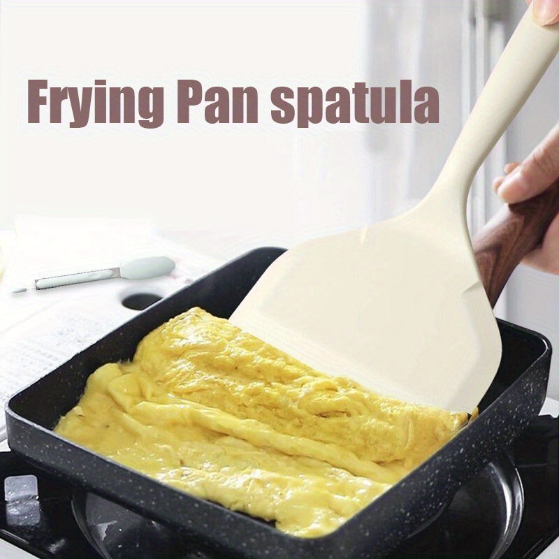 1pc, Silicone Spatula, Tamagoyaki Spatula, Heat Resistant Omelette Spatula,  Non-Stick Cooking Shovel, Silicone Kitchen Turner, Perfect For Cooking Egg