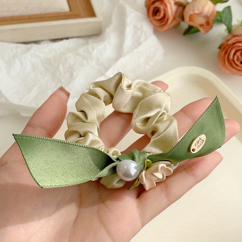 Candy Color Satin Ribbon Hair Tie Diy Hair Accessory For A - Temu