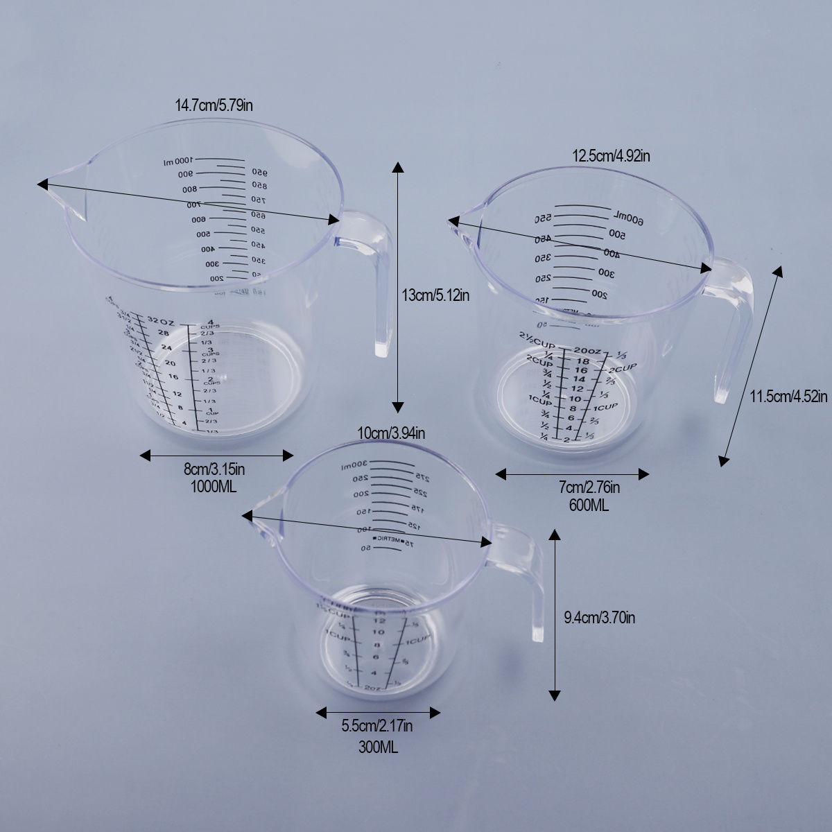 Measuring Cups Set Multiple Measurement Scales includes With - Temu