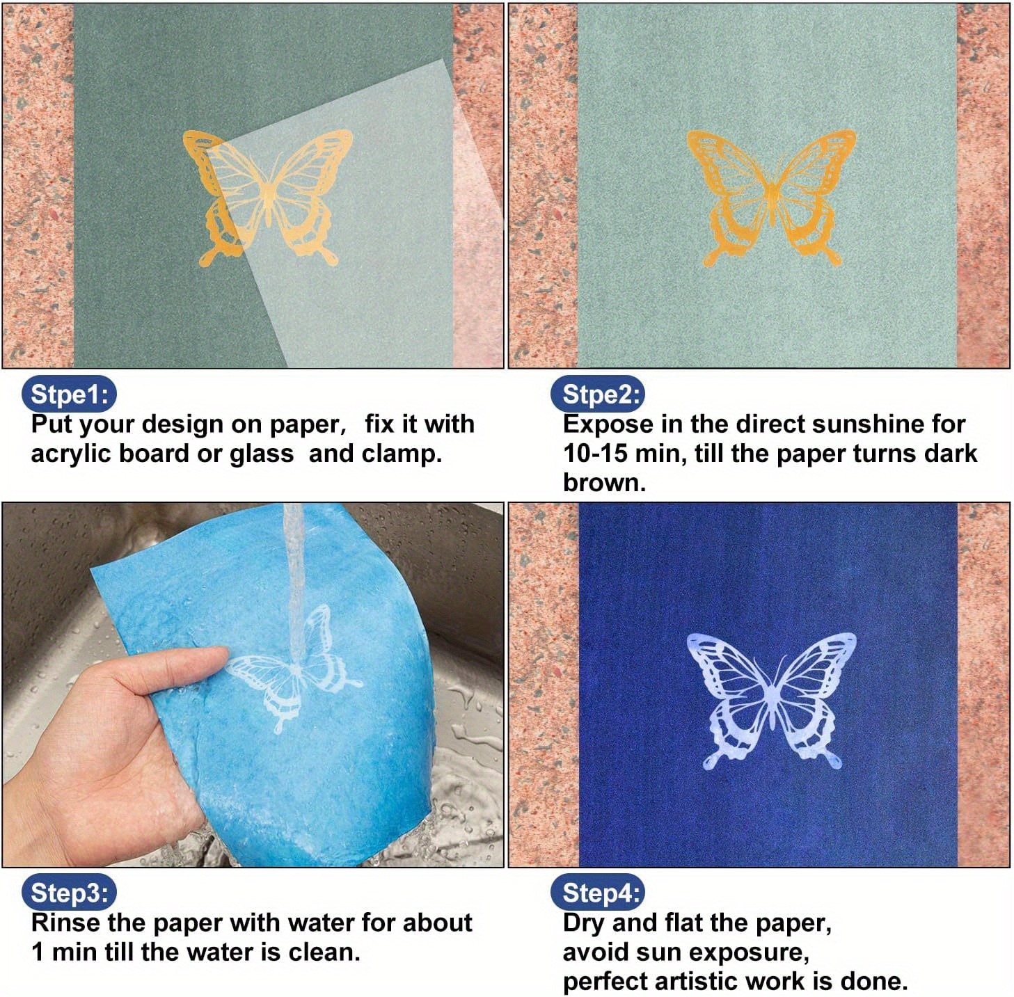 Cyan Paper Kit Sun Printer Paper a5 Sun Art Paper Tape - Temu