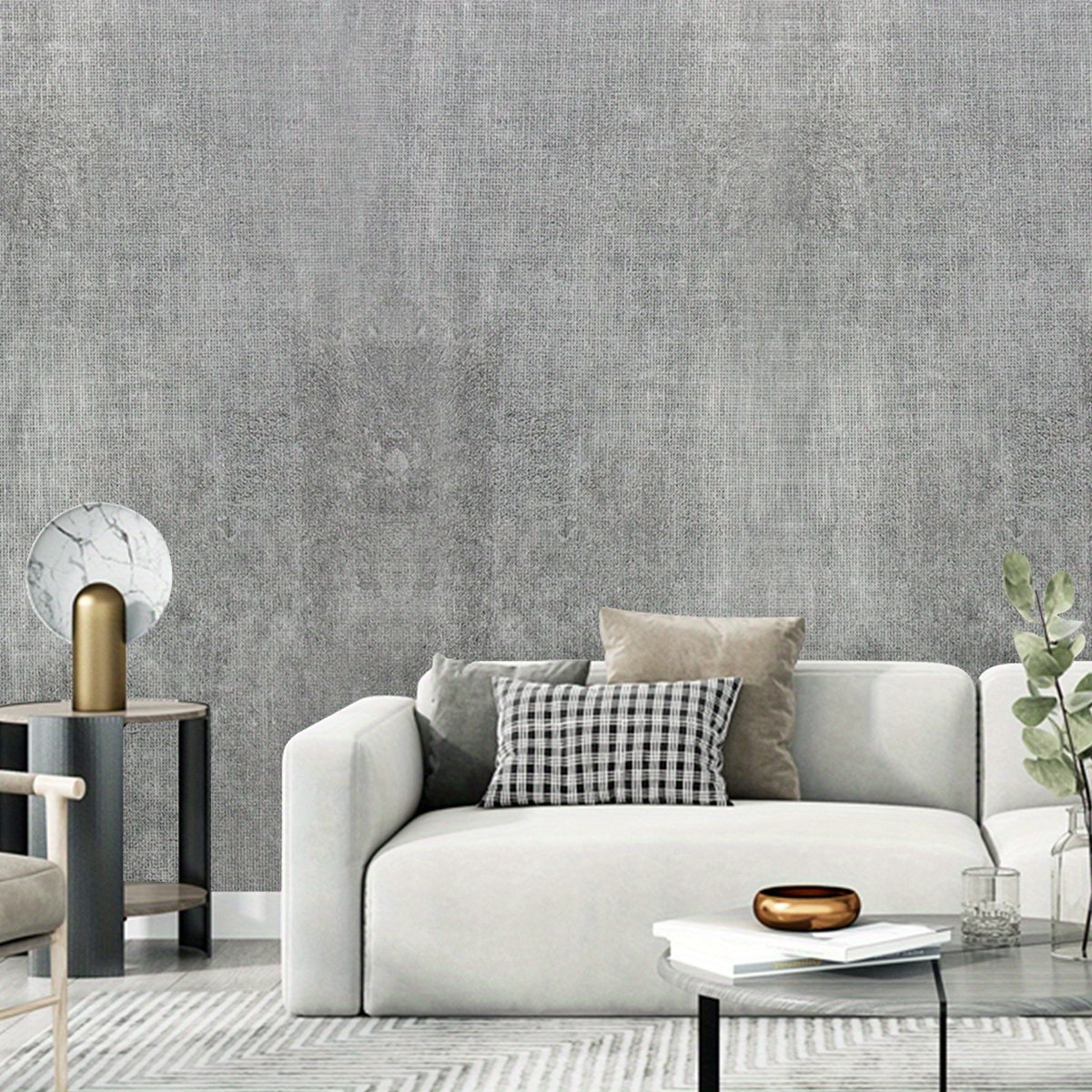 Soft Grey Fabric, Wallpaper and Home Decor