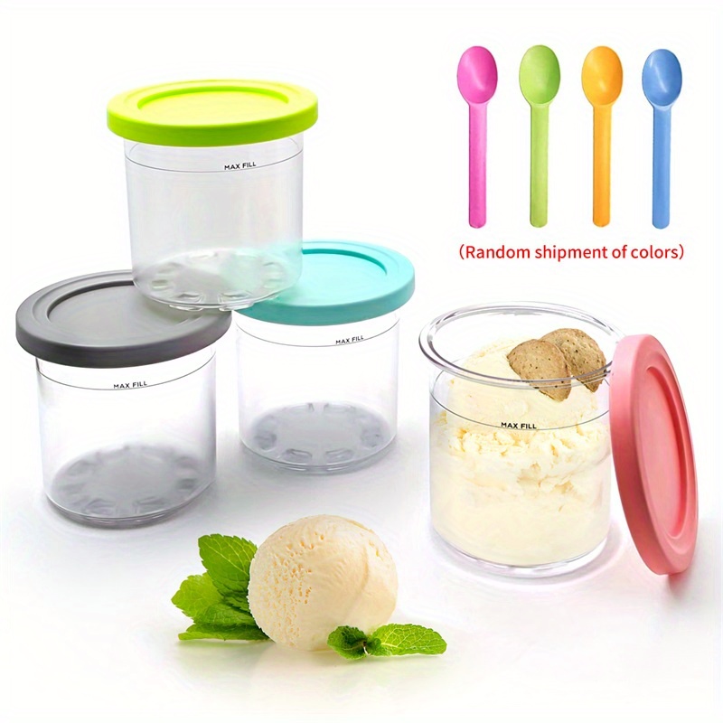 Ice Cream Pint Containers With Lids Freezer Food Storage - Temu Italy