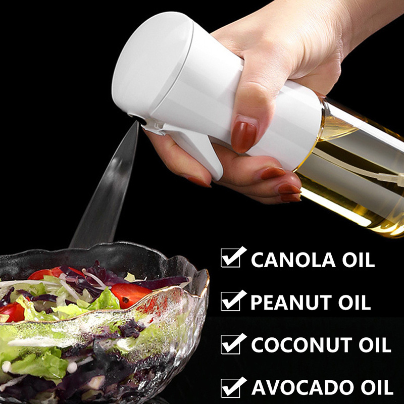 1pc 220ml 320ml olive oil sprayer bottle kitchen sprayer bottle leak proof bbq air fryer sprayer oil camping cookware tool details 0