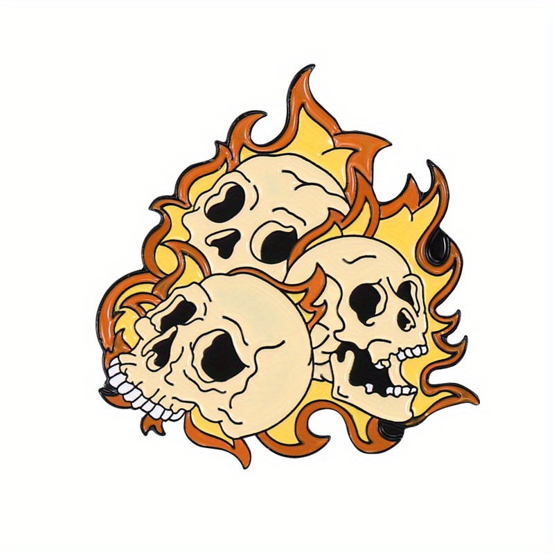 Punk Skeleton Enamel Pins Skull Brooches Lapel Badges - Temu