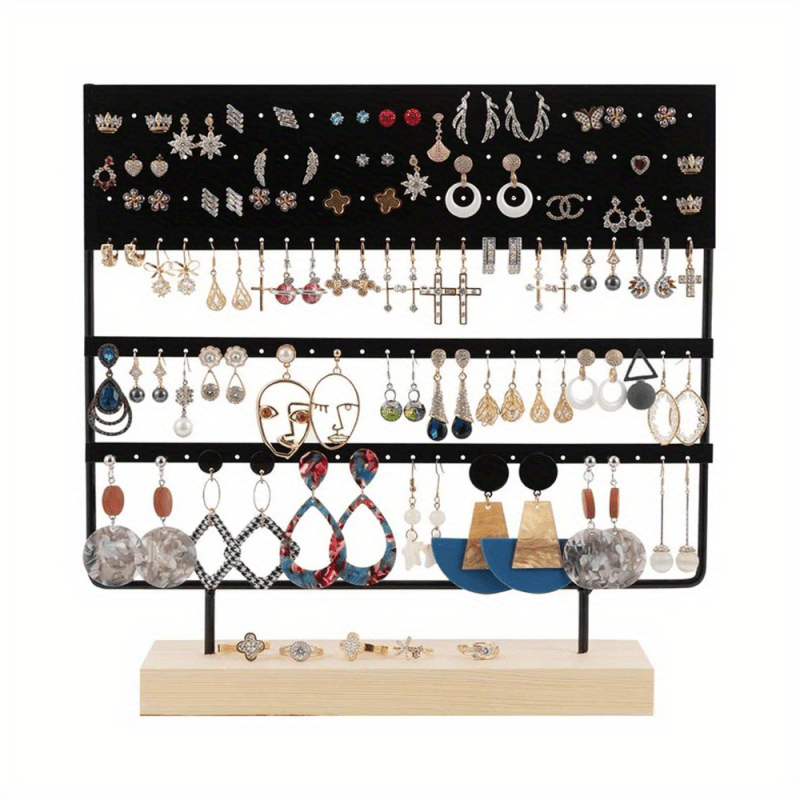 Earring Stand Holder Earrings Organizer Stand Jewelry Display For Earrings  Display 144 Holes Black,storage Container