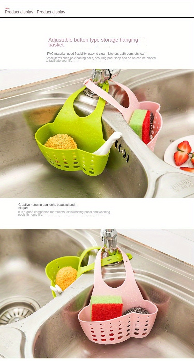 Kitchen Rack Sponge Dishwashing Scouring Pad Drain Basket - Temu