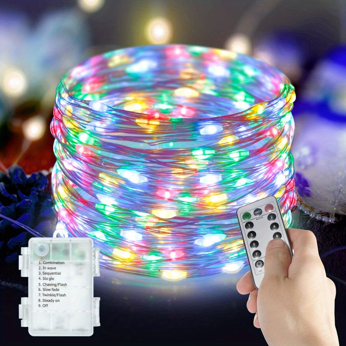 Waterproof Mini Fairy Lights With 3 Speed Modes For - Temu