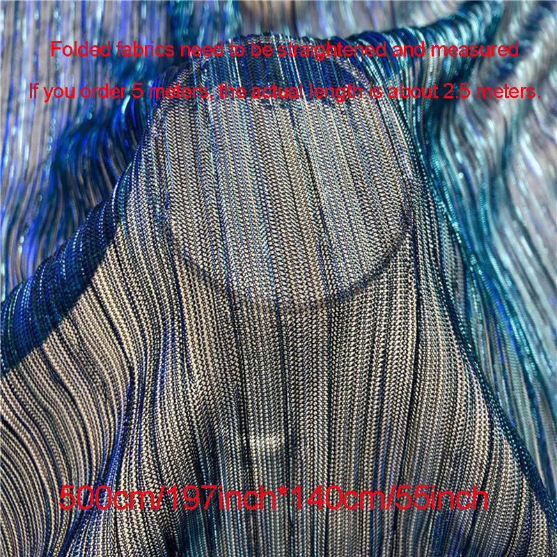 Multi color Slide Wire Metallic Fabric Pressed Pleated - Temu