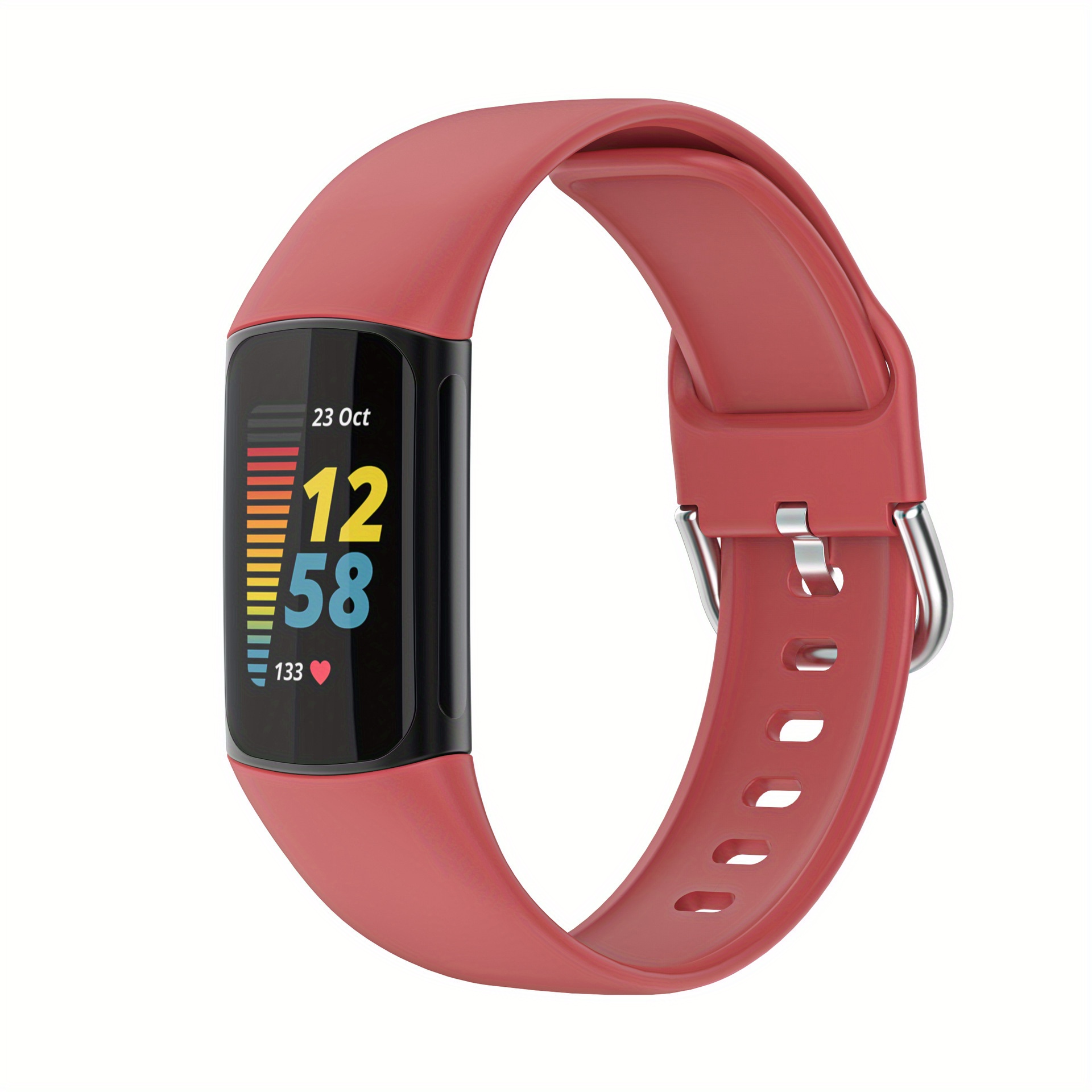 Correa silicona lujo Fitbit Versa 4 (rosa-rojo) 