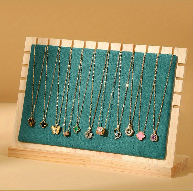 wooden large necklace display stand jewelry bracelet hanger details 8