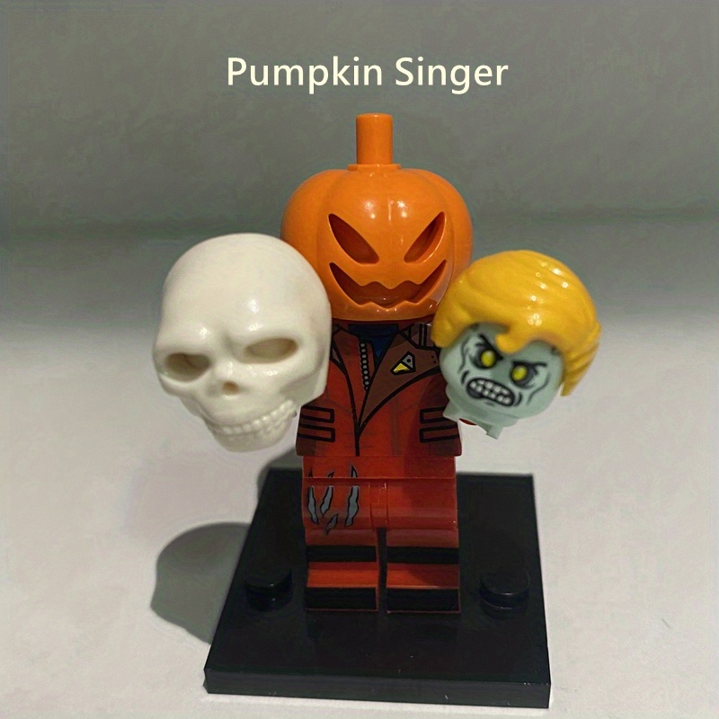  Halloween Building Brick Head Pumpkin Ghost Zombie