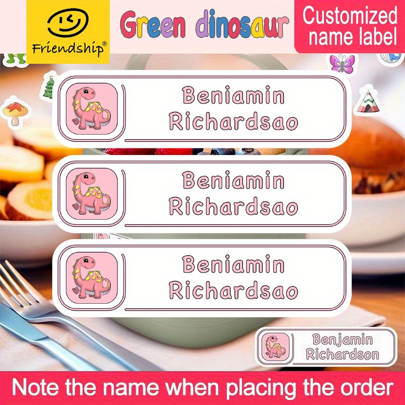 All purpose Personalized Name Labels For Kids Dinosaur - Temu