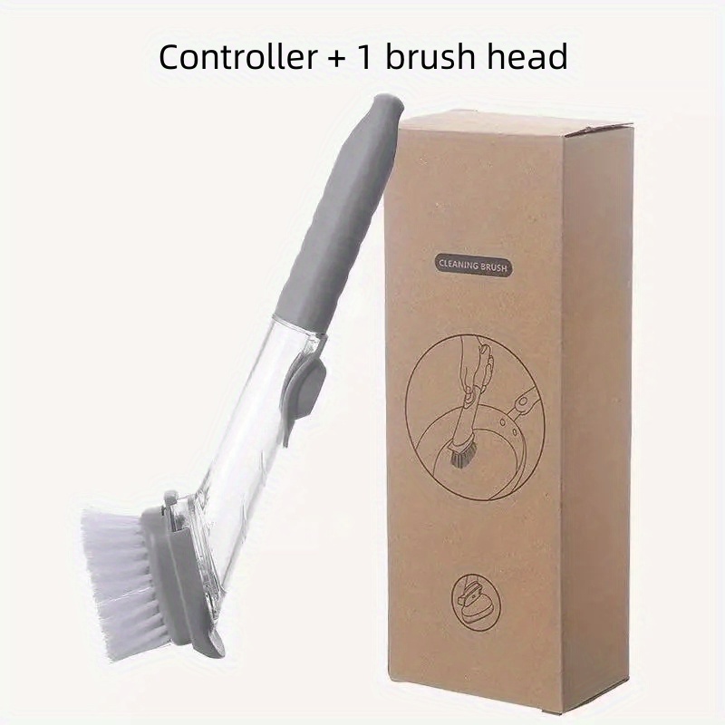 Multi-Functional Long-Handle Liquid-Filled Cleaning Brush, Kitchen Pot  Brus,Useful Things for Kitchen