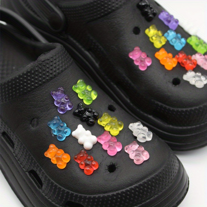 Cute Dazzle Gummy Bear Shoe Charms For Jelly Resin - Temu