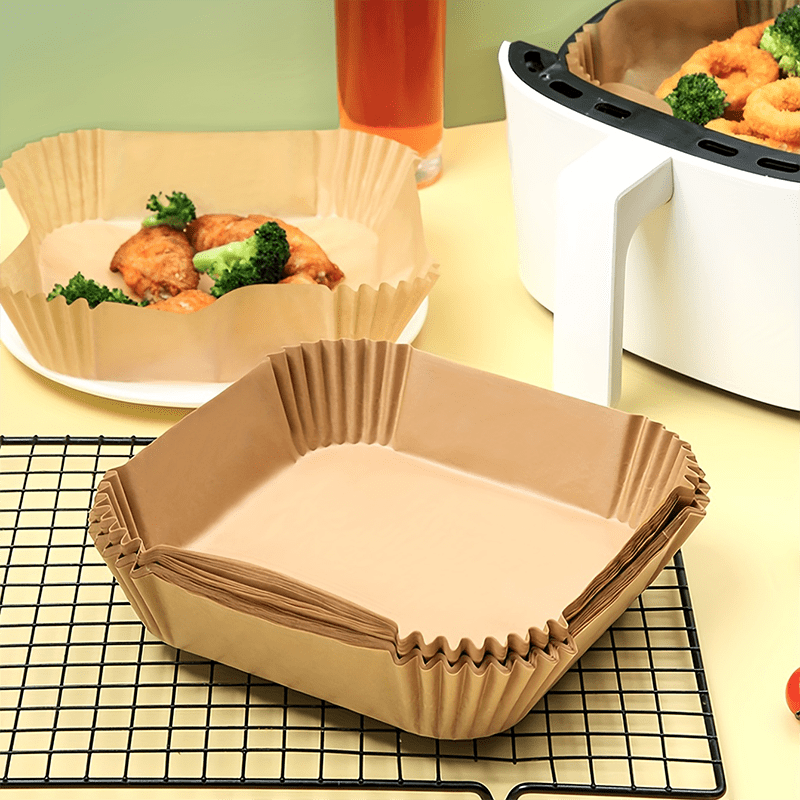Rectangle Silicone Air Fryer Tray Food Grade Safe Square - Temu