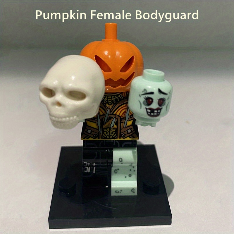  Halloween Building Brick Head Pumpkin Ghost Zombie